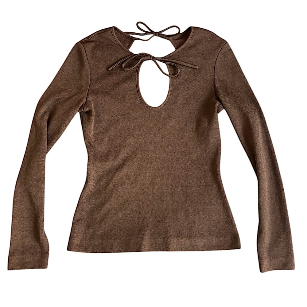 Anna Sui Long Sleeve Cut Out Top